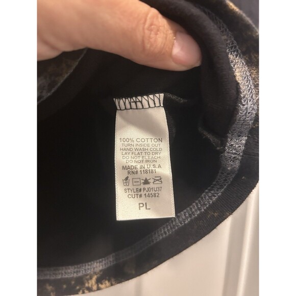 Blue Canyon Top Women Black Happy Holidays Embellish 3/4 Sleeve Large Petite Y2K - Picture 4 of 7